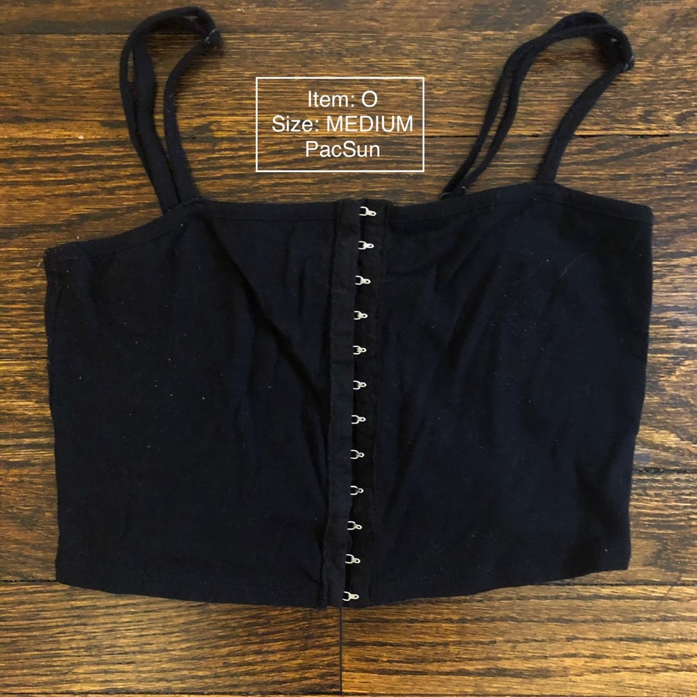 PacSun snap front crop top